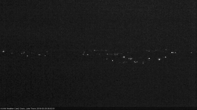 Lake Travis webcam, March 25, 2018 11:15 PM CT