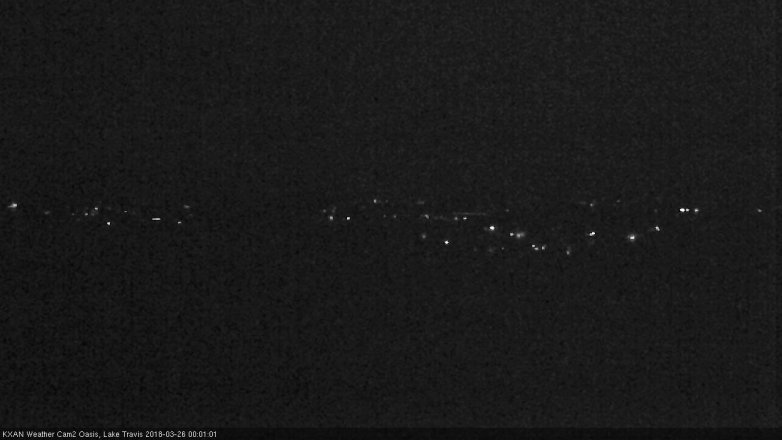 Lake Travis webcam, March 25, 2018 11:30 PM CT