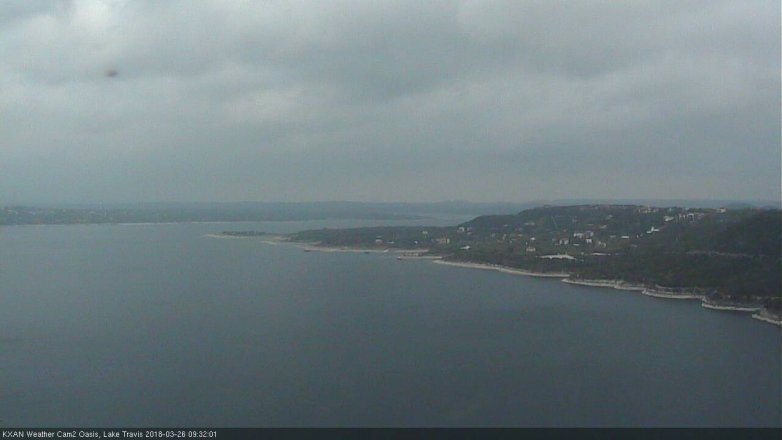 Lake Travis webcam, March 26, 2018 9:00 AM CT