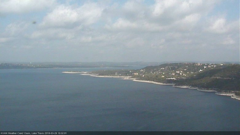 Lake Travis webcam, March 26, 2018 9:40 AM CT