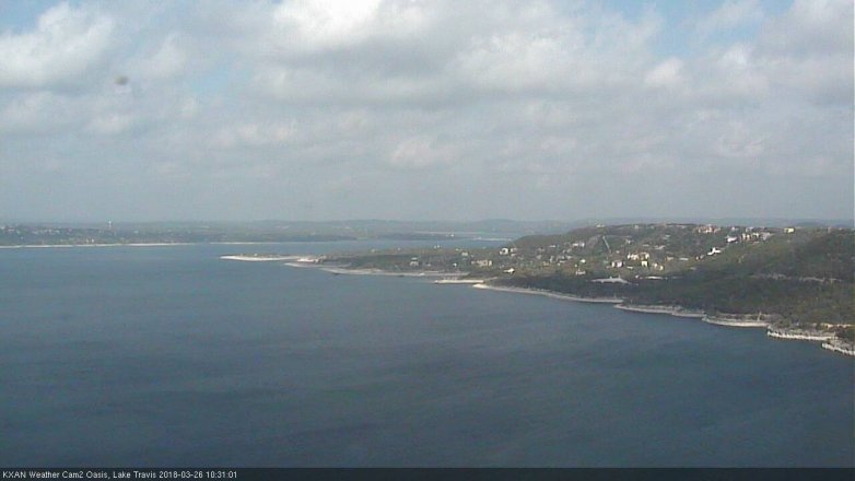 Lake Travis webcam, March 26, 2018 10:00 AM CT