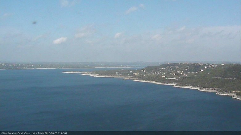 Lake Travis webcam, March 26, 2018 10:15 AM CT
