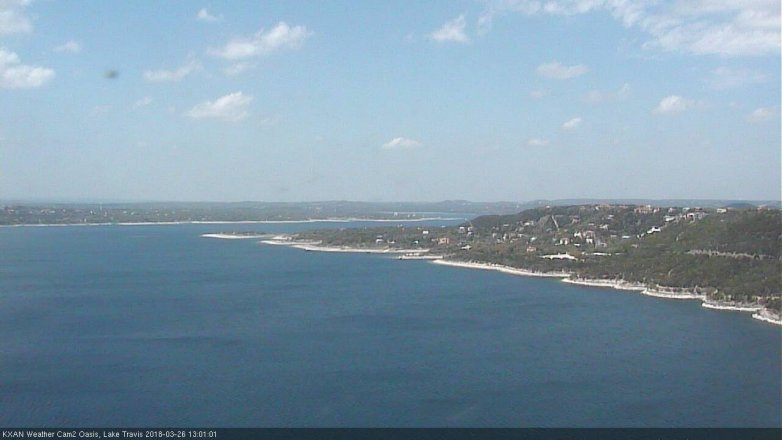 Lake Travis webcam, March 26, 2018 12:10 PM CT