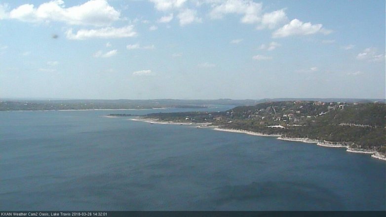 Lake Travis webcam, March 26, 2018 2:00 PM CT
