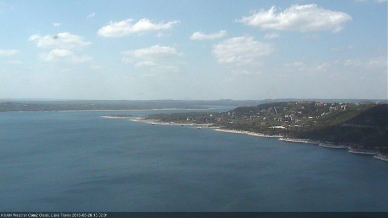 Lake Travis webcam, March 26, 2018 2:30 PM CT