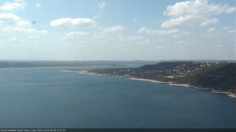 Lake Travis webcam, March 26, 2018 2:40 PM CT