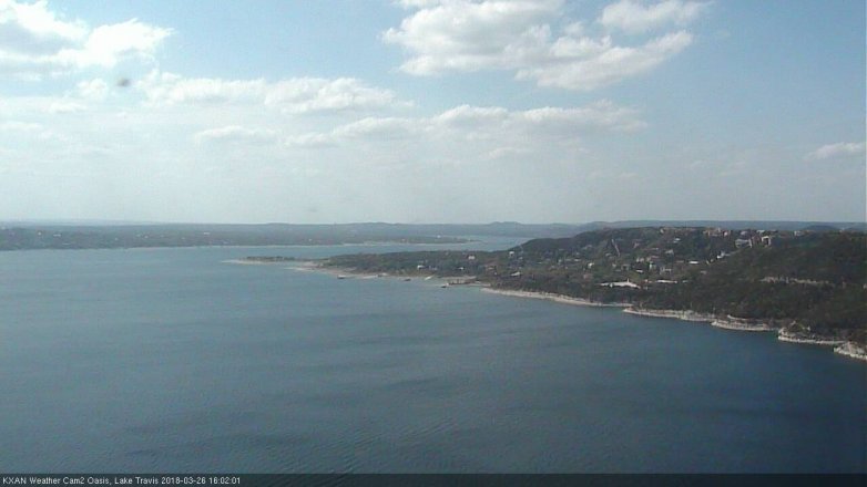 Lake Travis webcam, March 26, 2018 3:05 PM CT