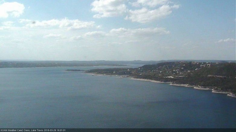 Lake Travis webcam, March 26, 2018 3:30 PM CT