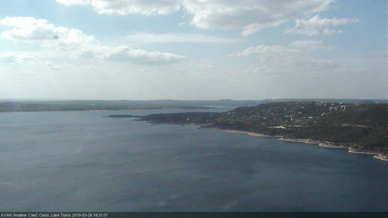 Lake Travis webcam, March 26, 2018 3:35 PM CT