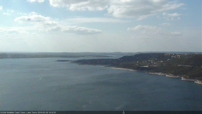 Lake Travis webcam, March 26, 2018 3:45 PM CT