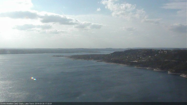 Lake Travis webcam, March 26, 2018 4:50 PM CT