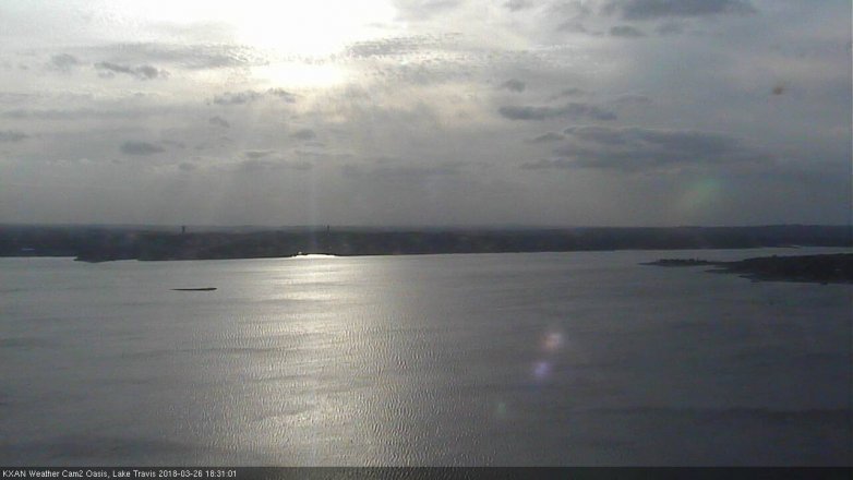 Lake Travis webcam, March 26, 2018 5:40 PM CT