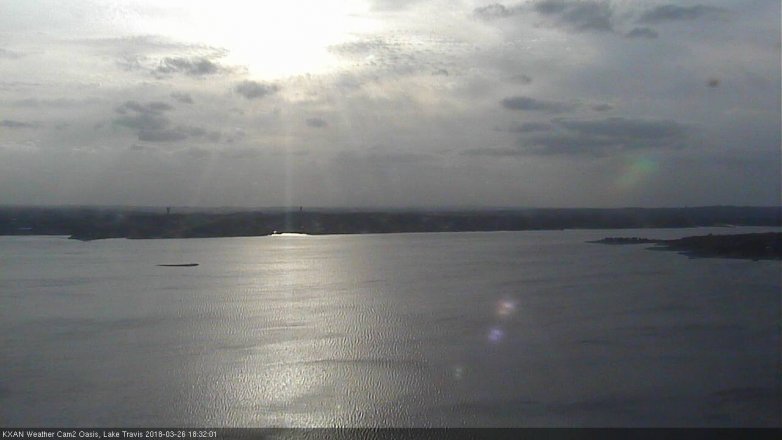 Lake Travis webcam, March 26, 2018 5:55 PM CT
