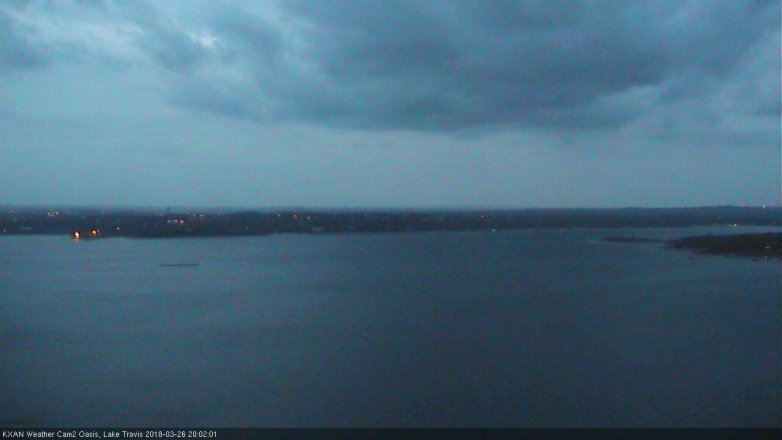 Lake Travis webcam, March 26, 2018 7:30 PM CT