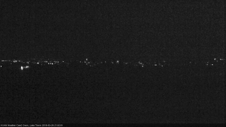 Lake Travis webcam, March 26, 2018 8:20 PM CT