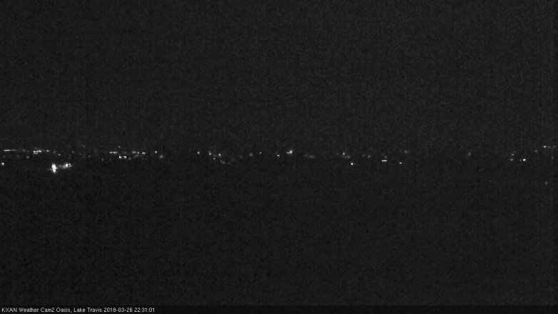 Lake Travis webcam, March 26, 2018 10:00 PM CT