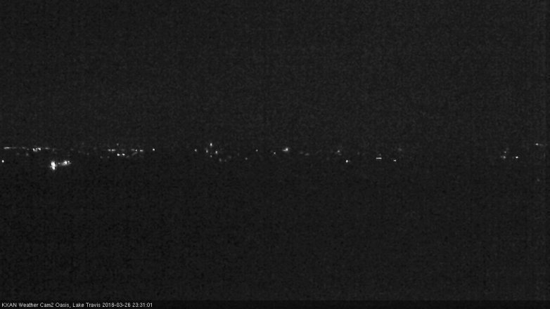 Lake Travis webcam, March 26, 2018 11:00 PM CT