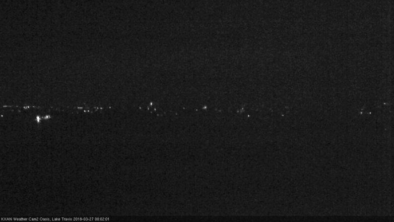 Lake Travis webcam, March 26, 2018 11:10 PM CT