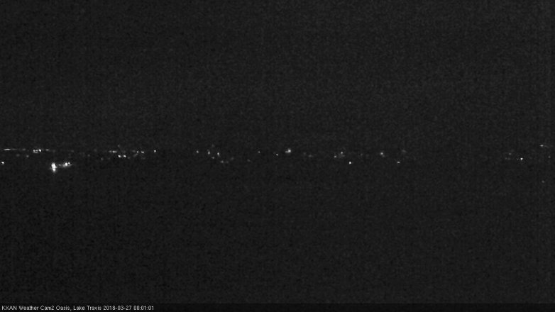 Lake Travis webcam, March 26, 2018 11:25 PM CT