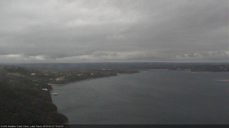 Lake Travis webcam, March 27, 2018 5:40 PM CT