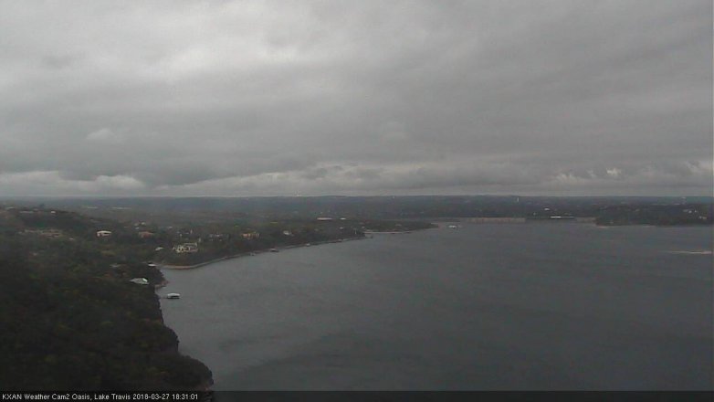 Lake Travis webcam, March 27, 2018 5:55 PM CT