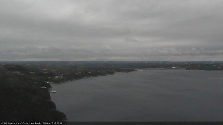 Lake Travis webcam, March 27, 2018 6:25 PM CT