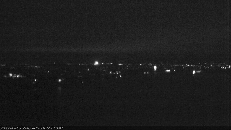 Lake Travis webcam, March 27, 2018 8:30 PM CT