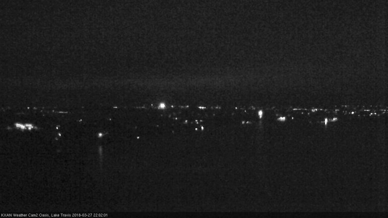 Lake Travis webcam, March 27, 2018 9:05 PM CT