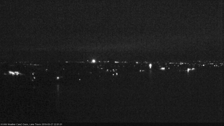 Lake Travis webcam, March 27, 2018 9:20 PM CT