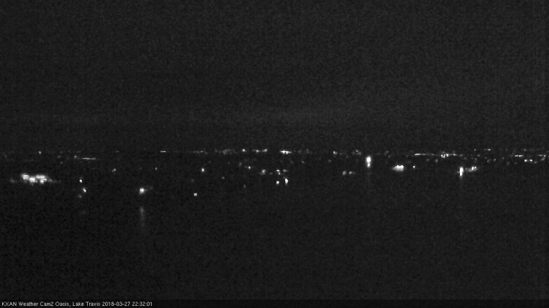 Lake Travis webcam, March 27, 2018 9:35 PM CT