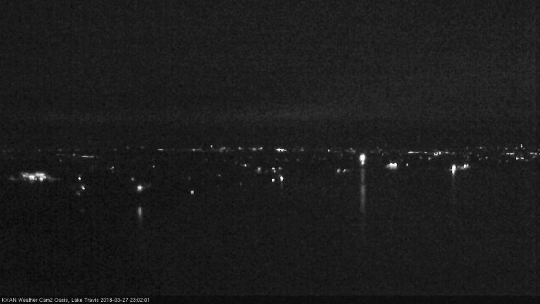 Lake Travis webcam, March 27, 2018 10:15 PM CT