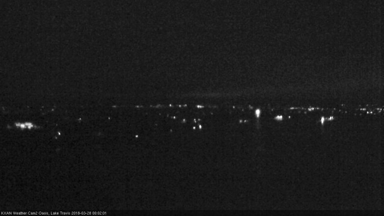 Lake Travis webcam, March 27, 2018 11:20 PM CT