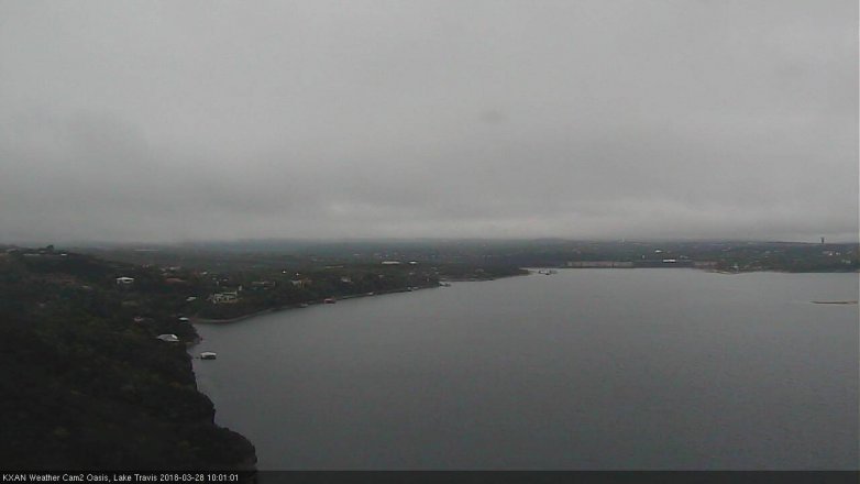 Lake Travis webcam, March 28, 2018 9:30 AM CT