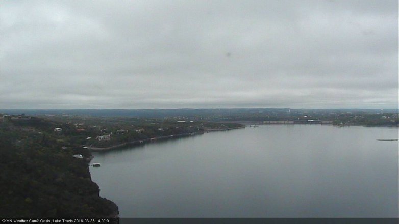 Lake Travis webcam, March 28, 2018 1:10 PM CT