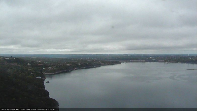 Lake Travis webcam, March 28, 2018 1:50 PM CT
