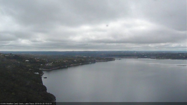 Lake Travis webcam, March 28, 2018 2:15 PM CT