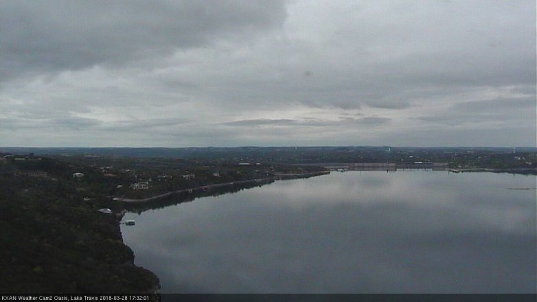 Lake Travis webcam, March 28, 2018 4:45 PM CT