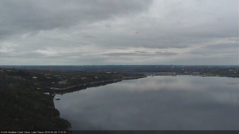 Lake Travis webcam, March 28, 2018 4:50 PM CT