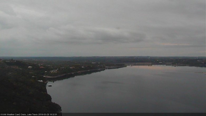 Lake Travis webcam, March 28, 2018 5:40 PM CT