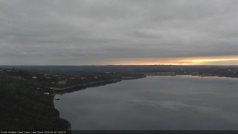 Lake Travis webcam, March 28, 2018 6:20 PM CT