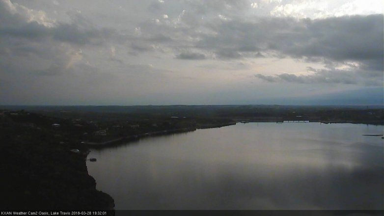 Lake Travis webcam, March 28, 2018 6:35 PM CT