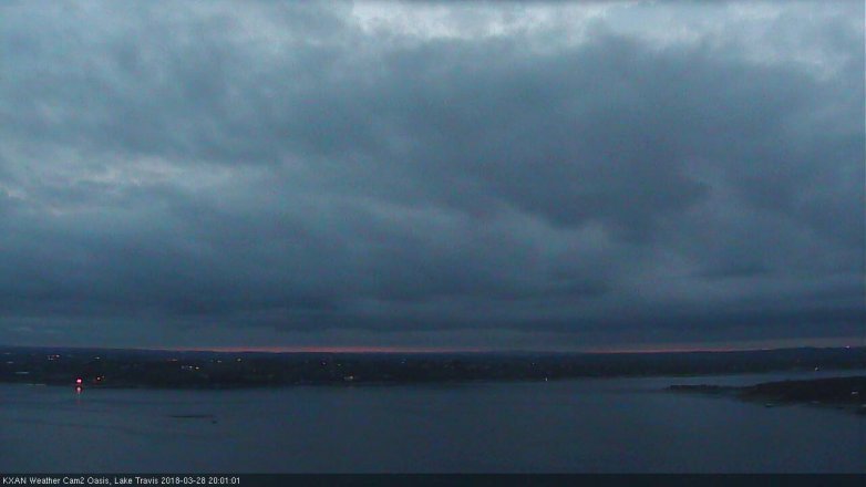 Lake Travis webcam, March 28, 2018 7:20 PM CT