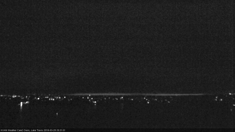 Lake Travis webcam, March 28, 2018 7:45 PM CT