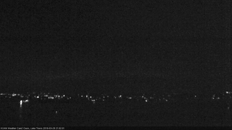 Lake Travis webcam, March 28, 2018 8:05 PM CT
