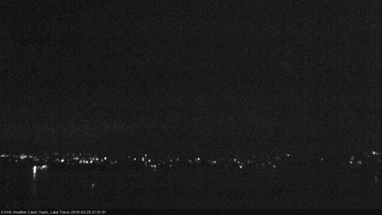 Lake Travis webcam, March 28, 2018 8:15 PM CT