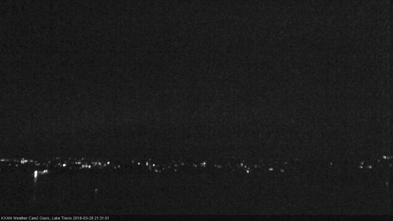 Lake Travis webcam, March 28, 2018 8:50 PM CT