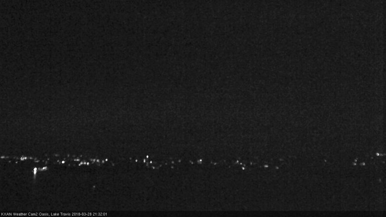 Lake Travis webcam, March 28, 2018 9:00 PM CT