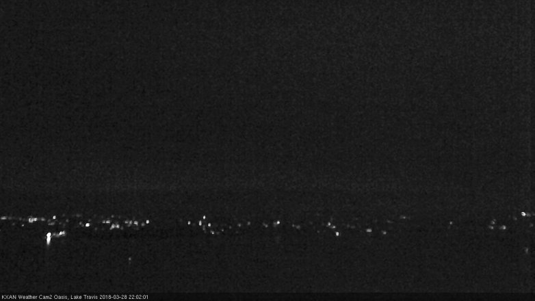 Lake Travis webcam, March 28, 2018 9:10 PM CT