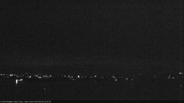 Lake Travis webcam, March 28, 2018 9:20 PM CT