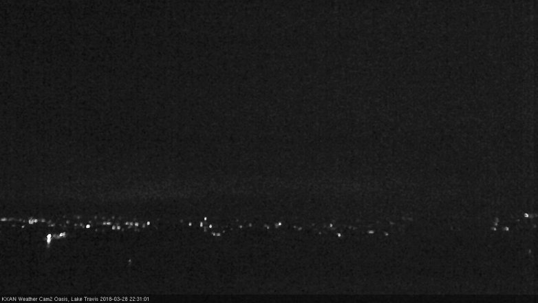 Lake Travis webcam, March 28, 2018 9:45 PM CT
